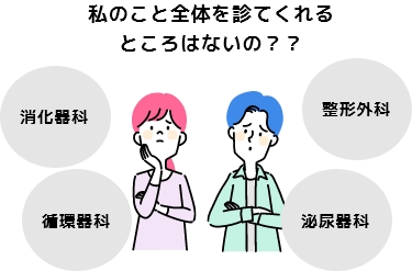 私のこと全体を診てくれるところはないの??